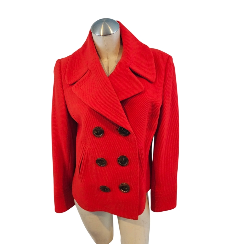 Style & Co Size M Orange Red Peacoat